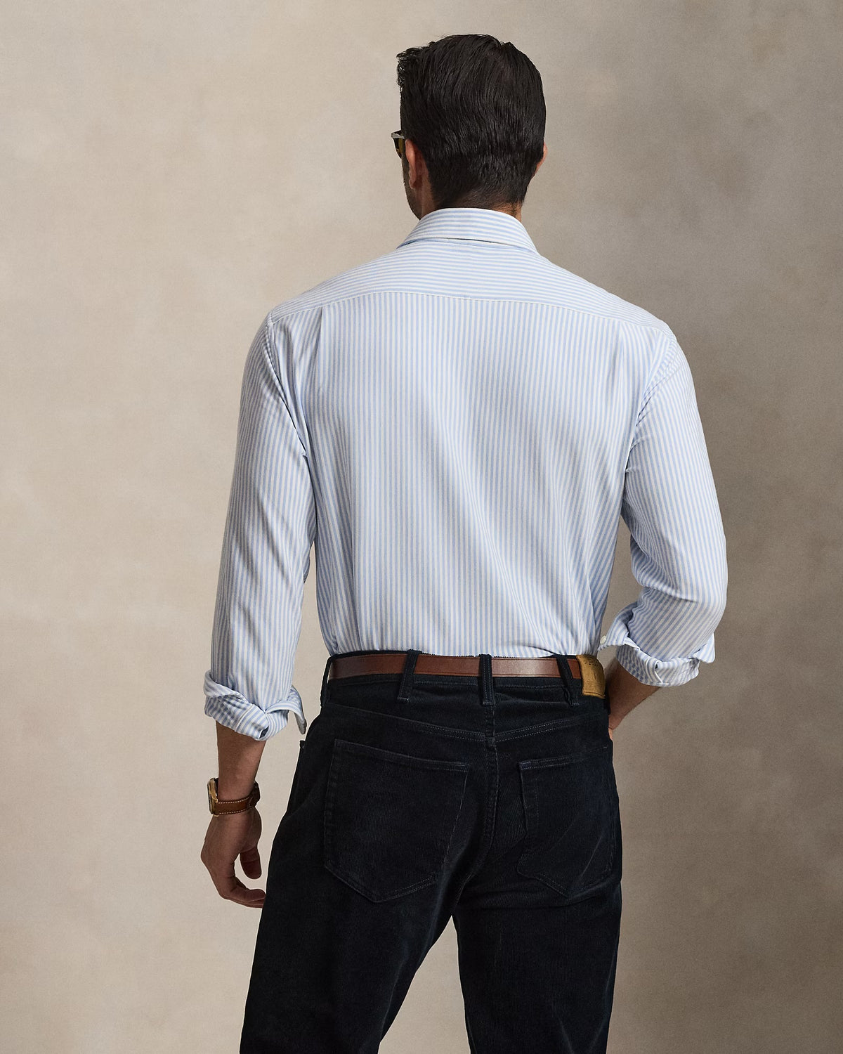 Ralph Lauren Blue White Striped Cotton Shirt