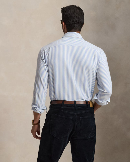 Ralph Lauren Blue White Striped Cotton Shirt