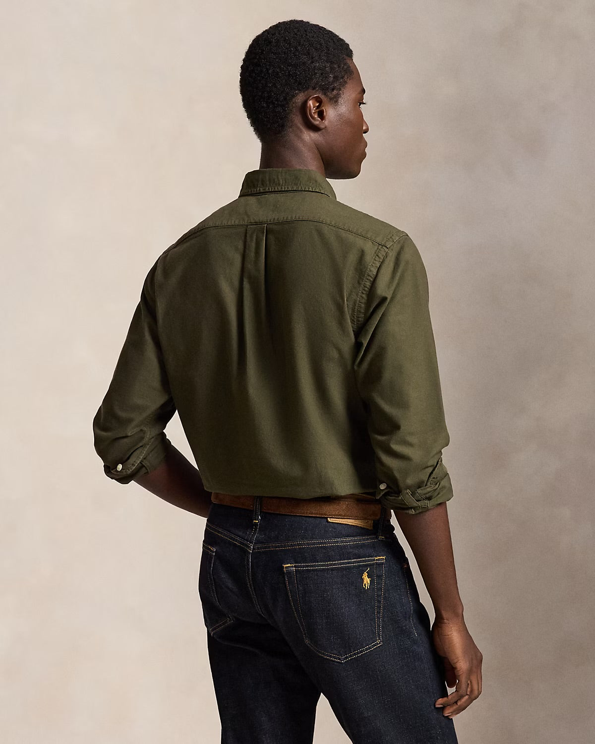 Ralph Lauren Olive Green Oxford Cotton Shirt