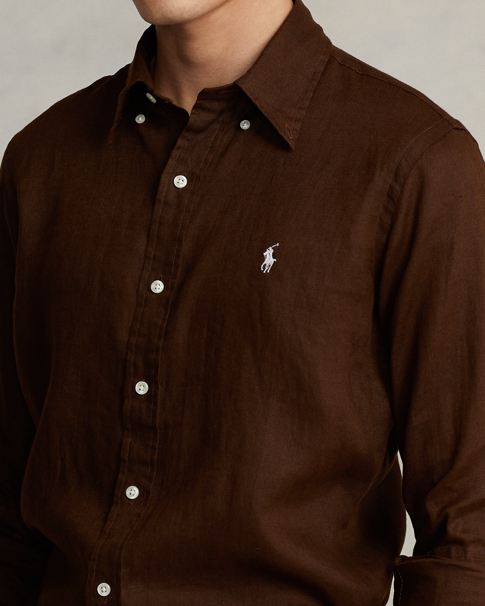 Ralph Lauren Brown Linen Shirt