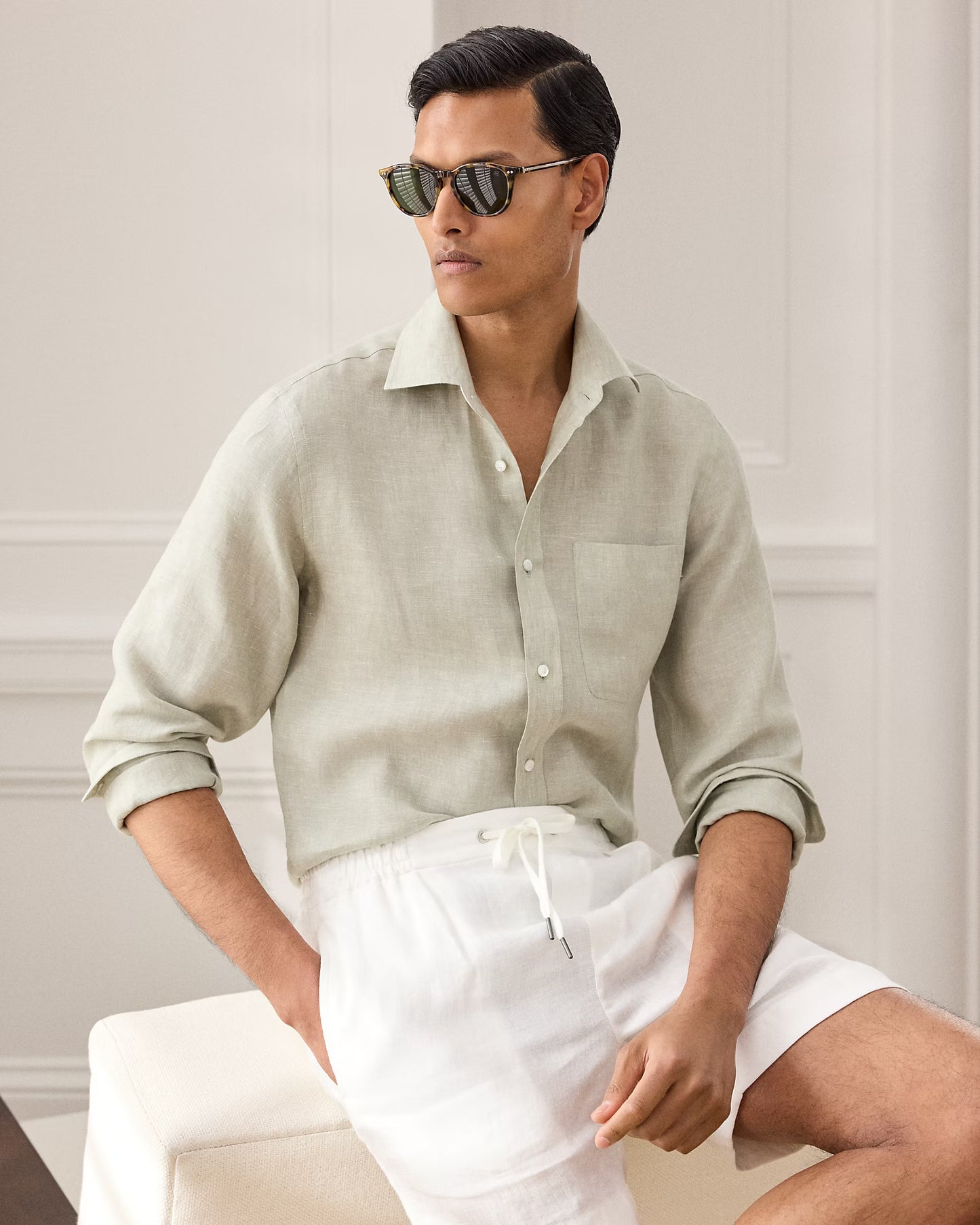 Ralph Lauren Cactus Green Linen Shirt