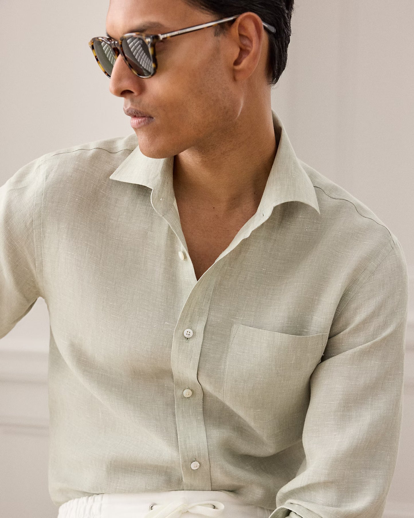 Ralph Lauren Cactus Green Linen Shirt