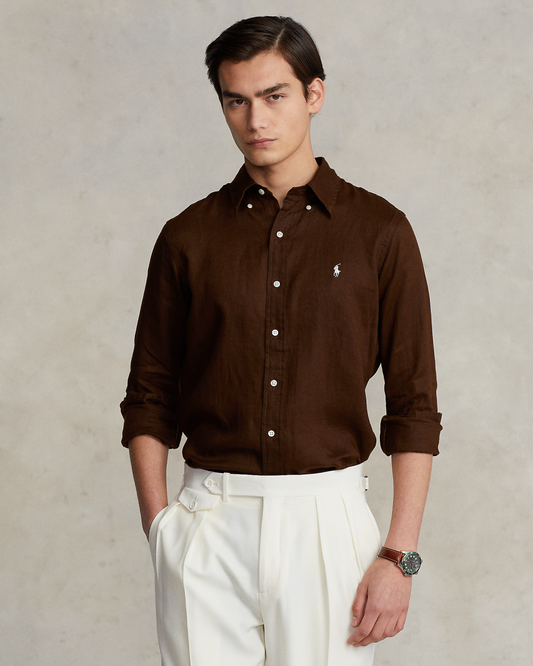 Ralph Lauren Brown Linen Shirt