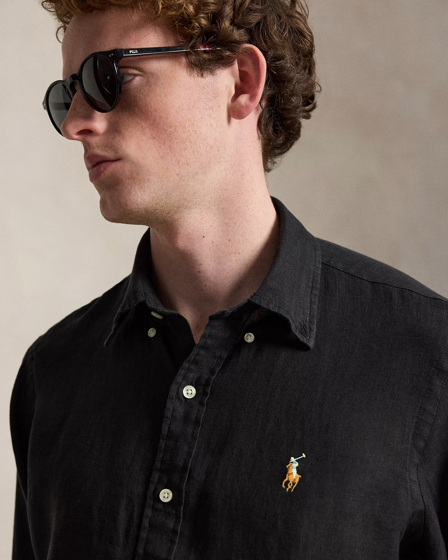 Ralph Lauren Black Linen Shirt