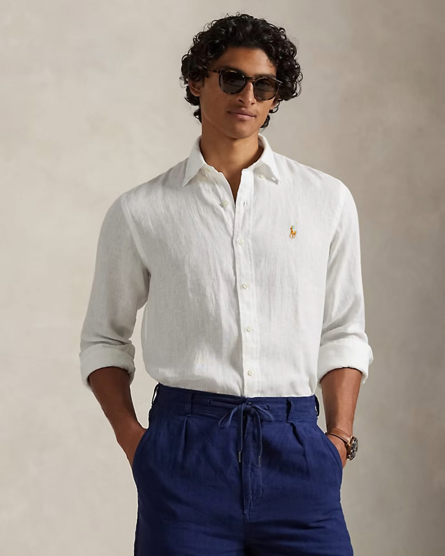 Ralph Lauren White Linen Shirt