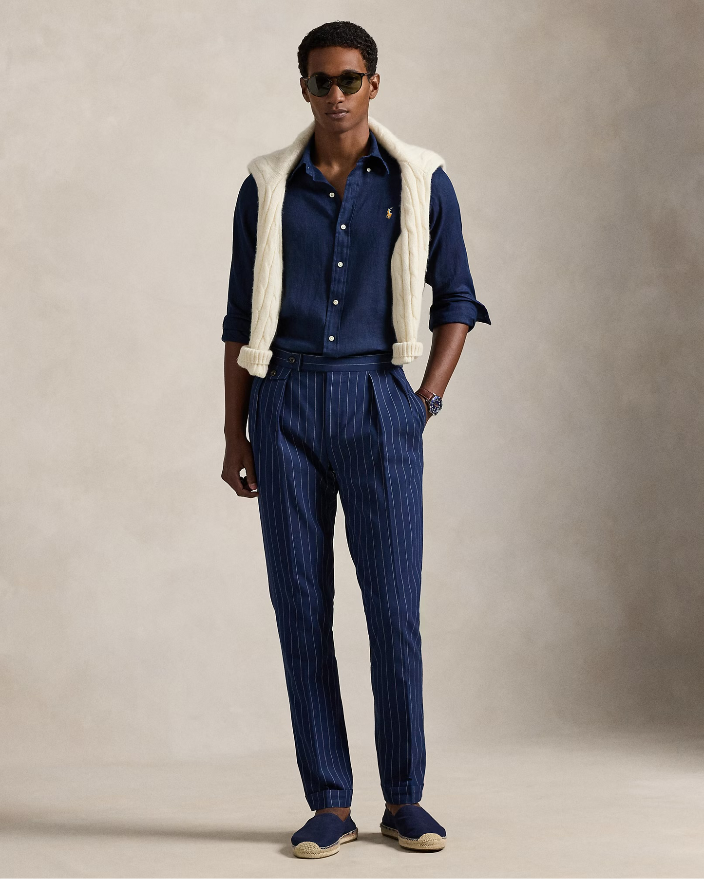 Ralph Lauren Navy Linen Shirt