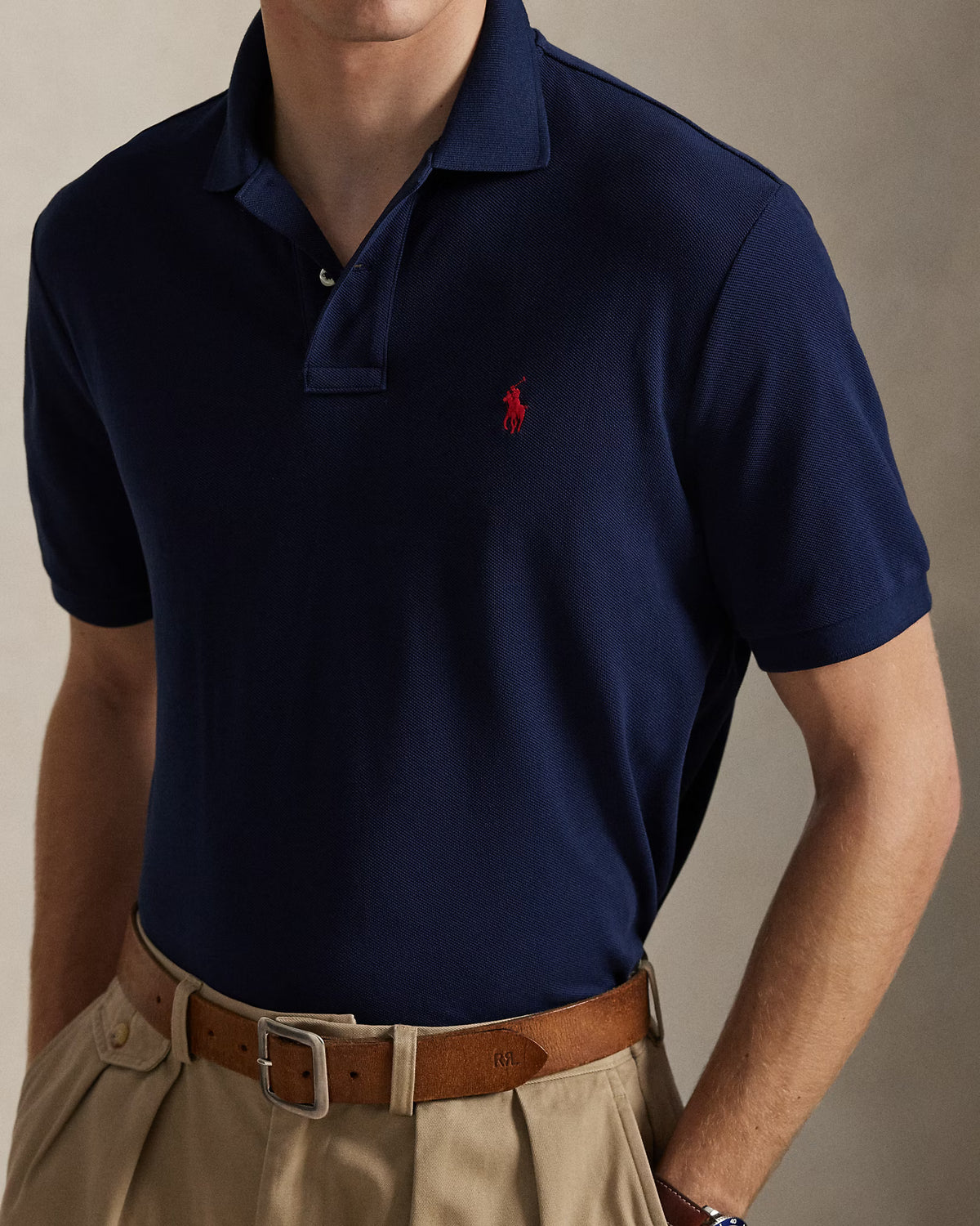 Ralph Lauren Navy Mesh Polo
