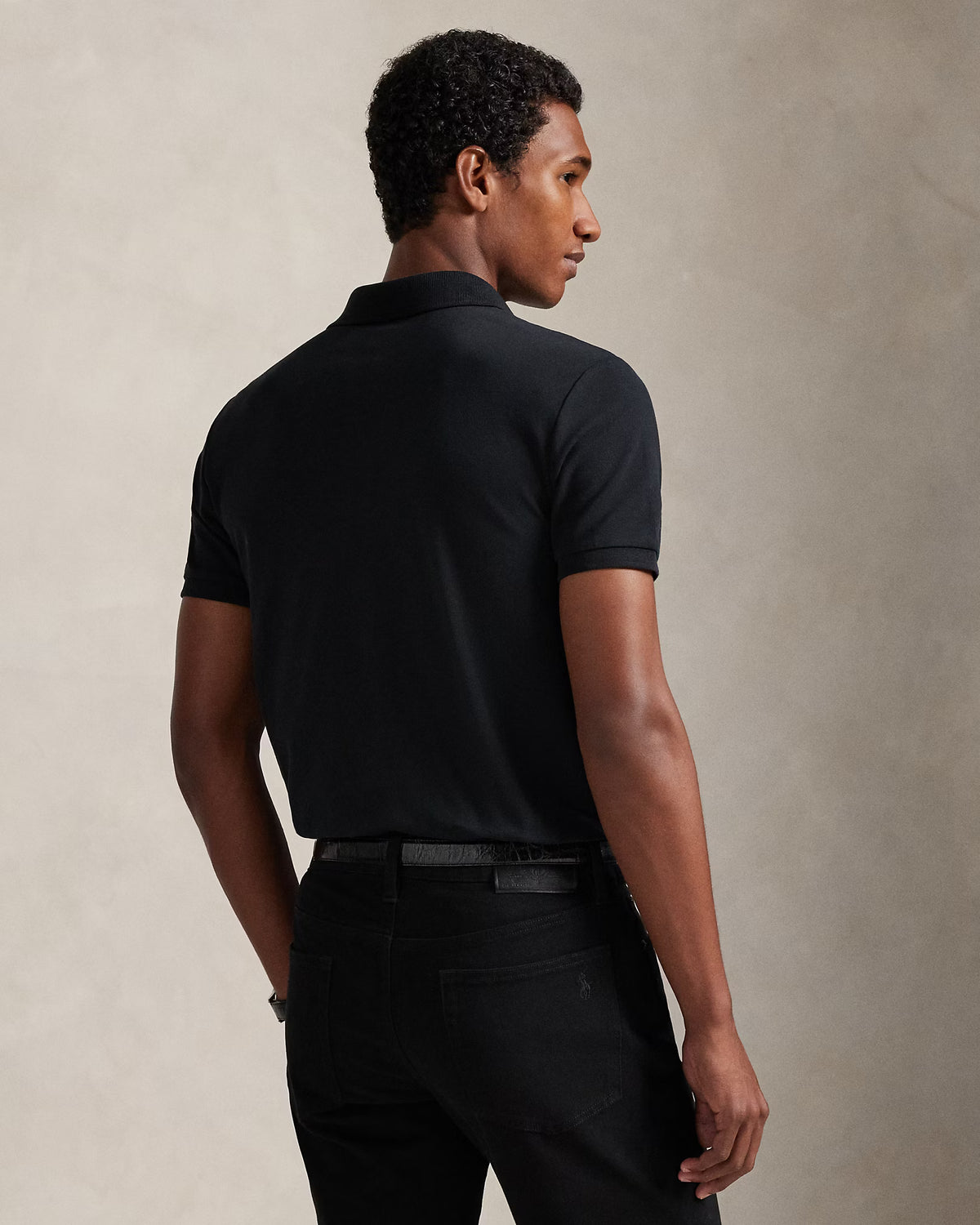Added Ralph Lauren Black Mesh Polo