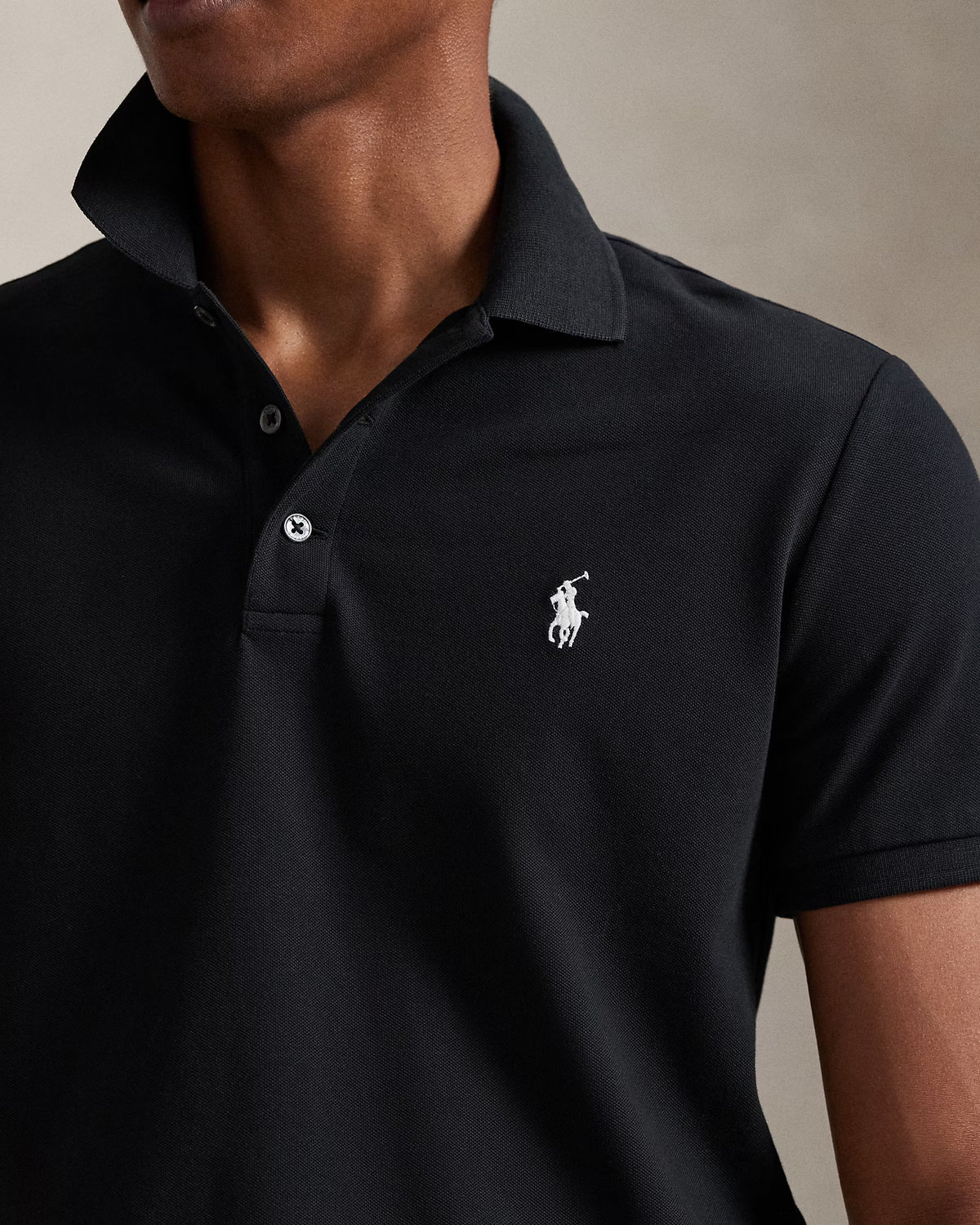 Added Ralph Lauren Black Mesh Polo
